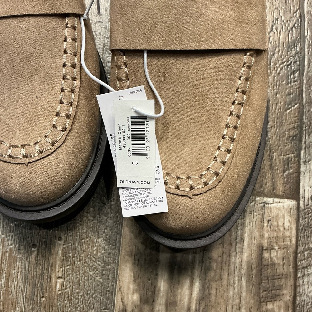 Old Navy Women’s Beige Faux Suede Penny Loafers for Women Size 8.5 - Picture 8 of 12